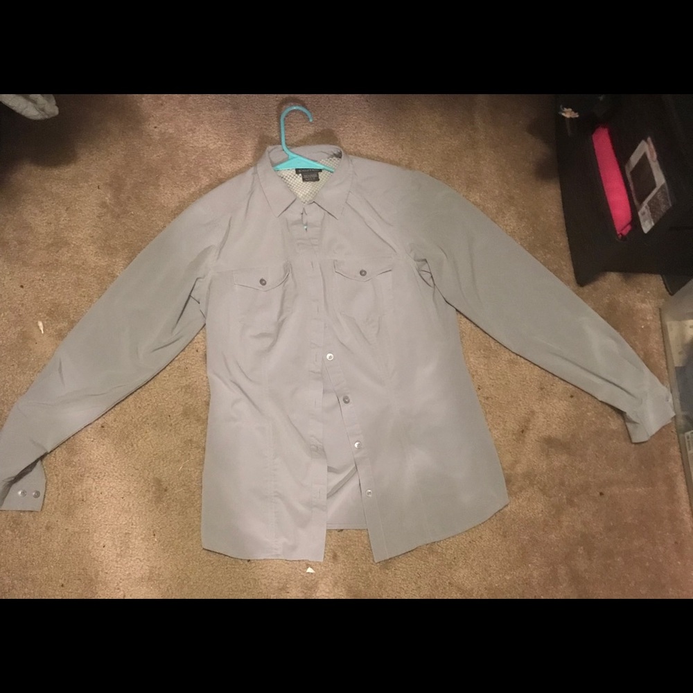 Grey Exofficio Button Down Shirt